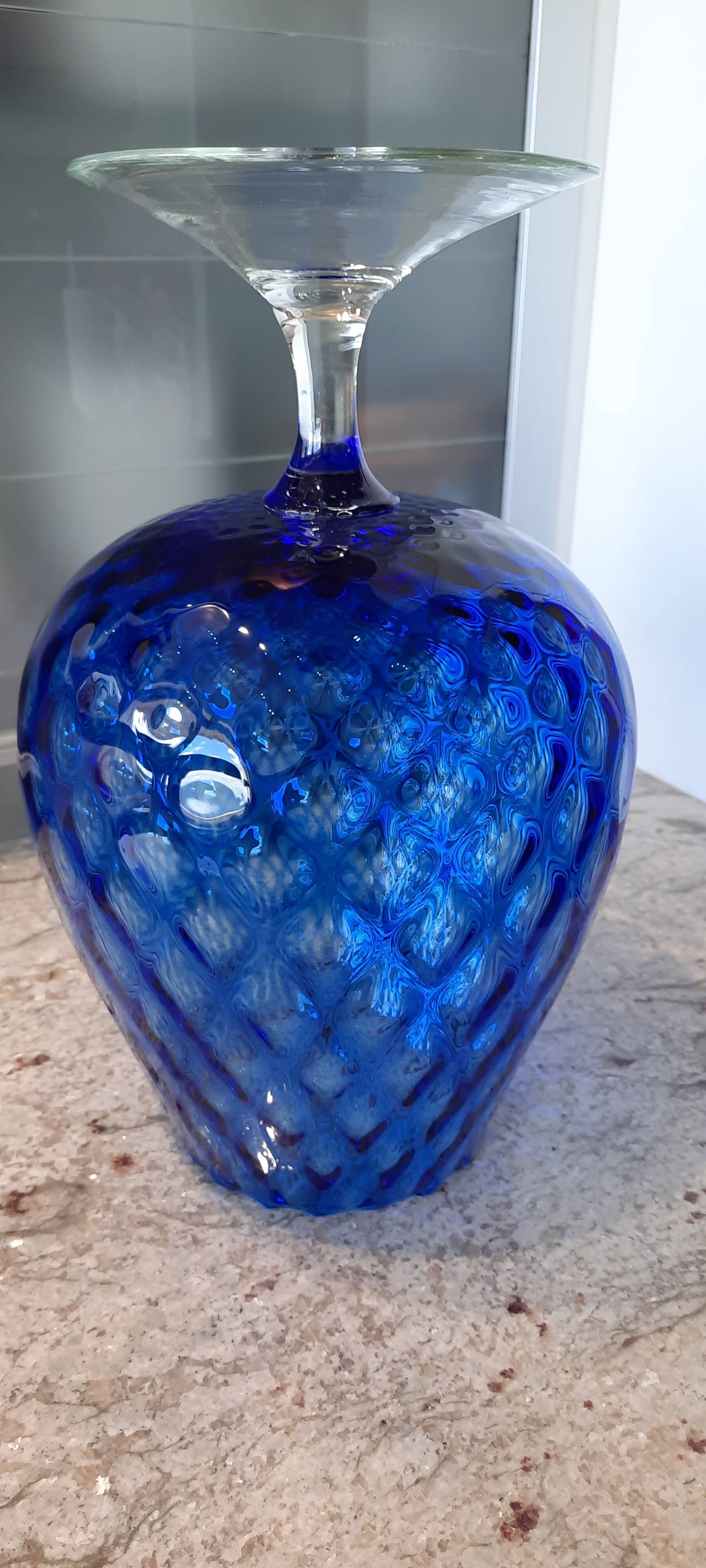 Vintage empoli crystal vase cup