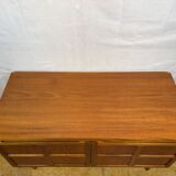 Mid-Century Retro Vintage Teak Sideboard by Nathan 1960s    Square Design •