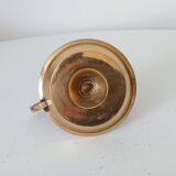 Vintage hand candle holder in solid golden brass