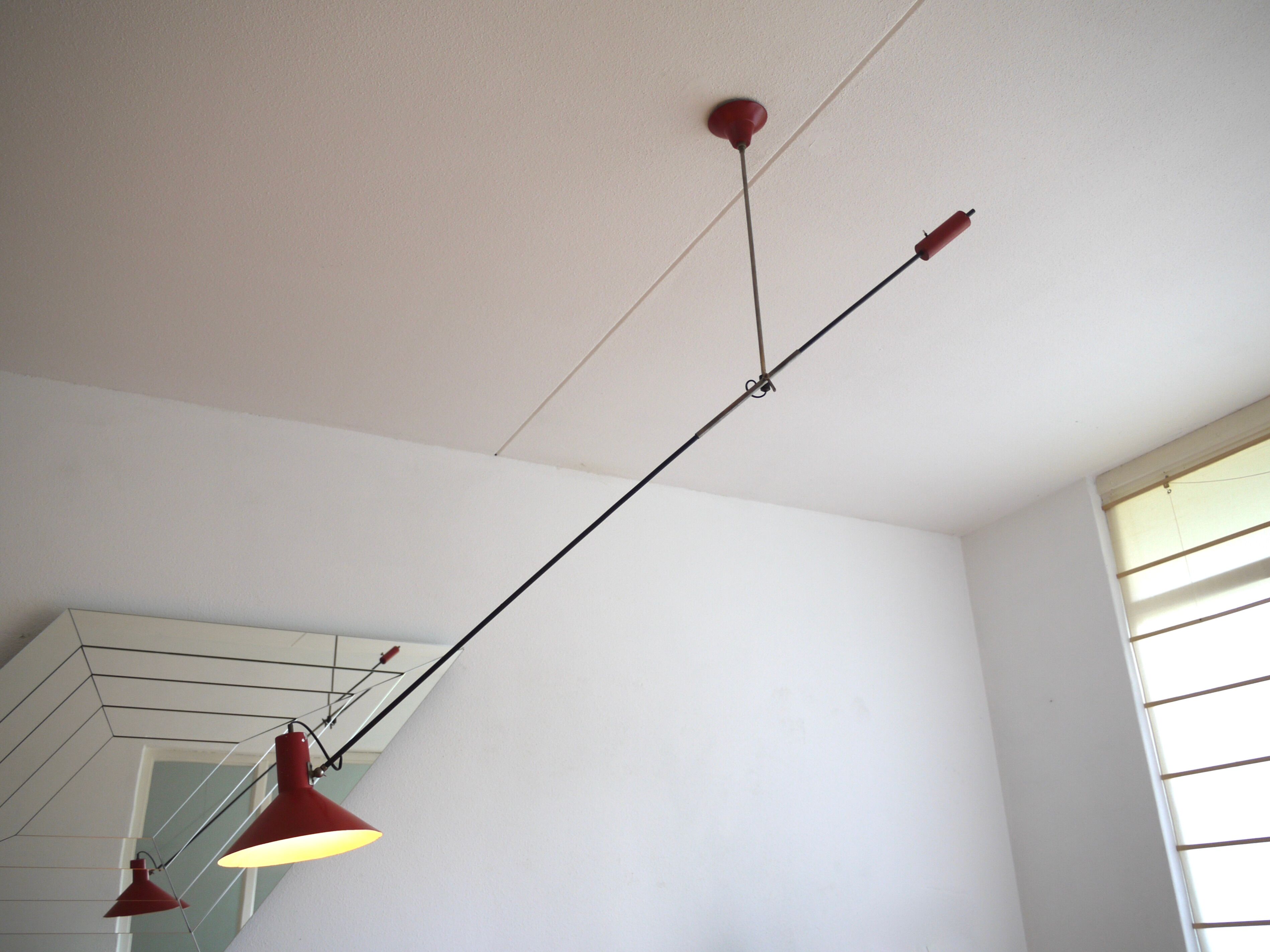 counterbalance ceiling lamp by JJM.Hoogervorst for Anvia. 1950s