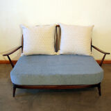 Ercol blue pastel sofa