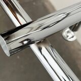 Minimalist chrome ceiling lamp from the mid-century space age by Temde, Switzerland, 1960s.