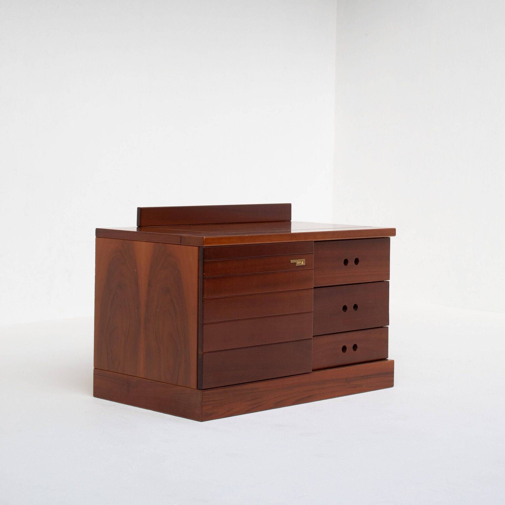 Set of two Italian mid-century wooden nightstands
