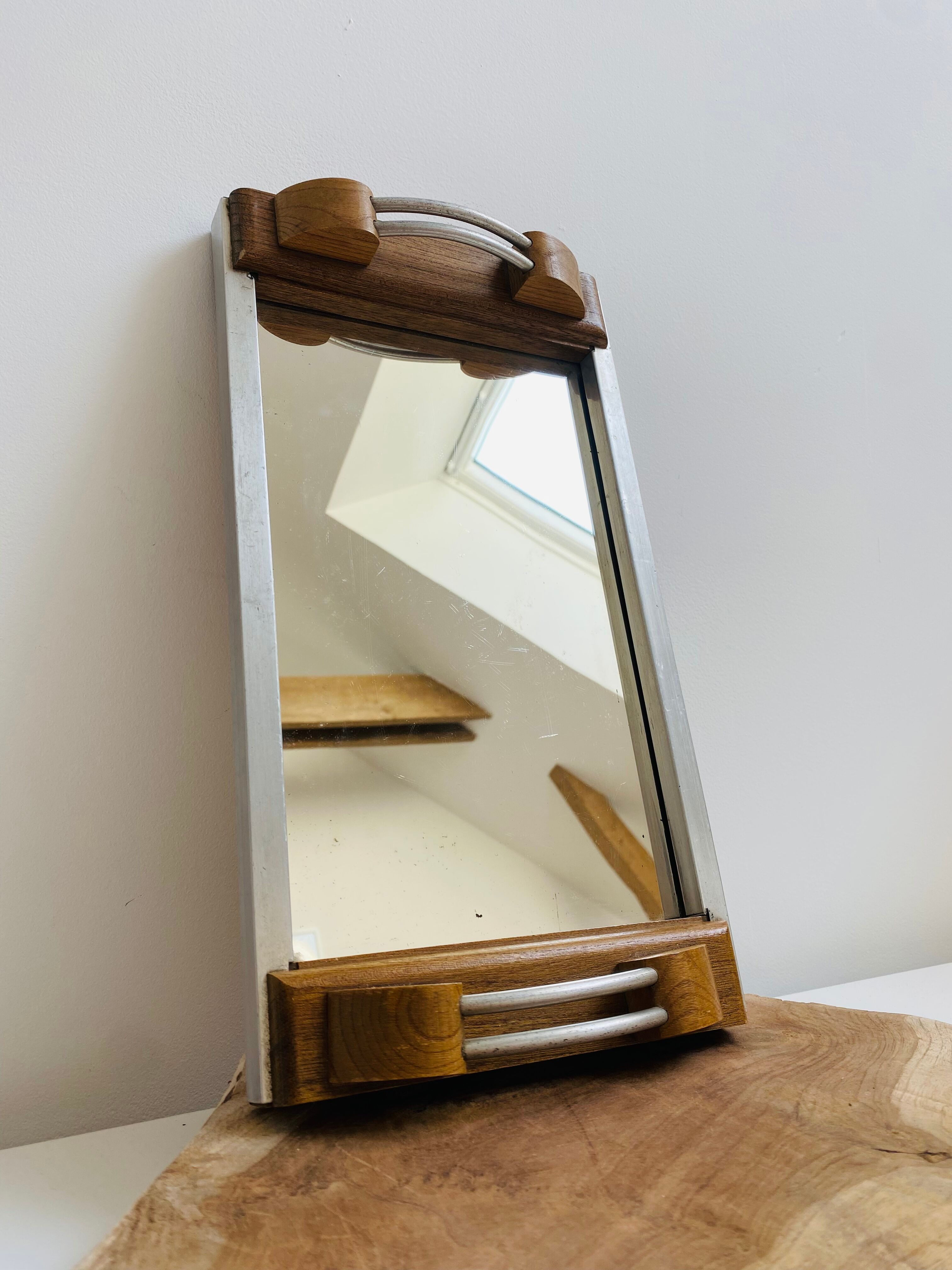Plateau miroir art déco