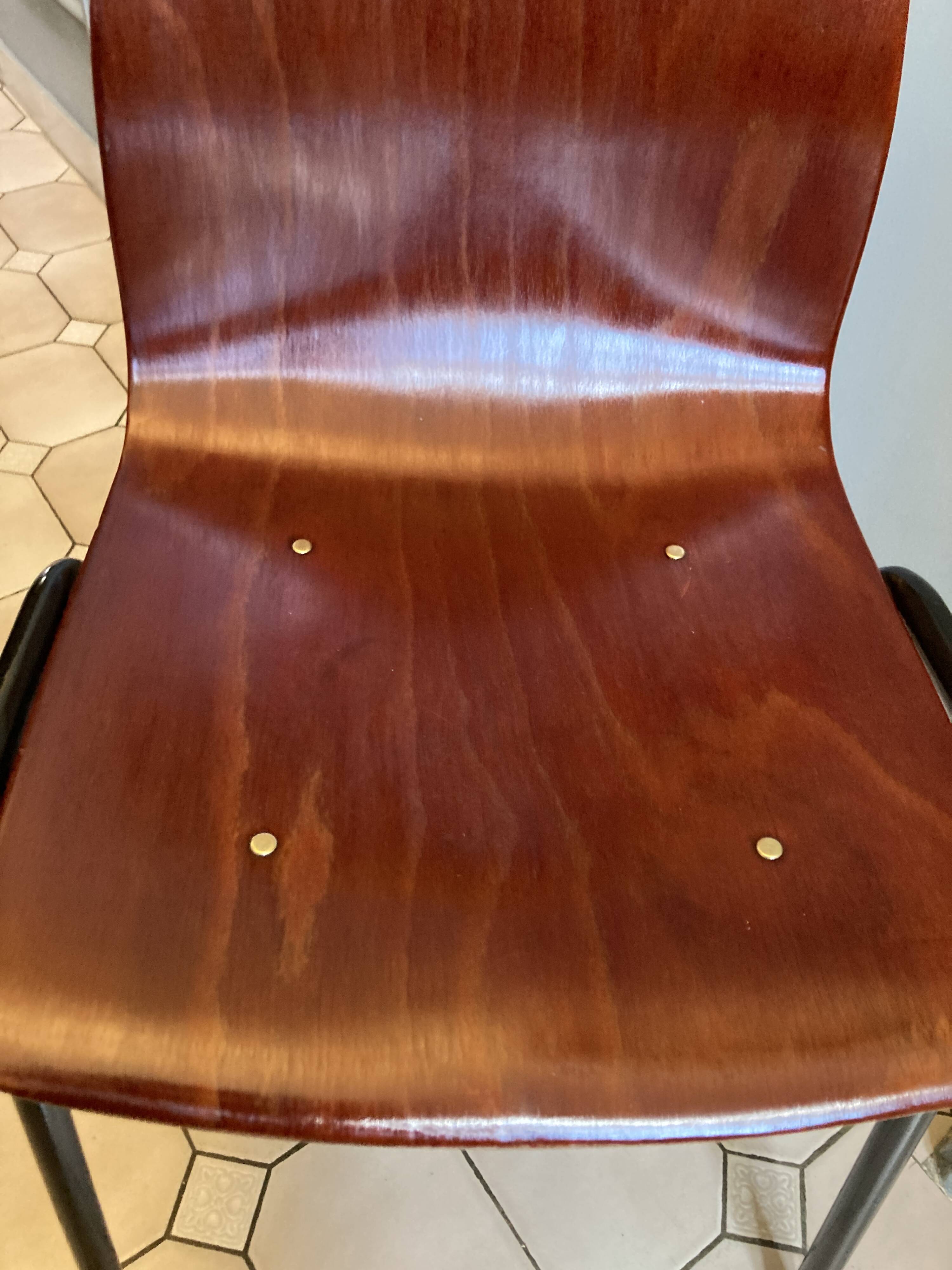 Set of 4 Pagholz Pagwood chairs 1960 – Restoration 2025