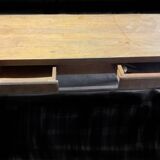 Century-old solid oak farm table TBE
