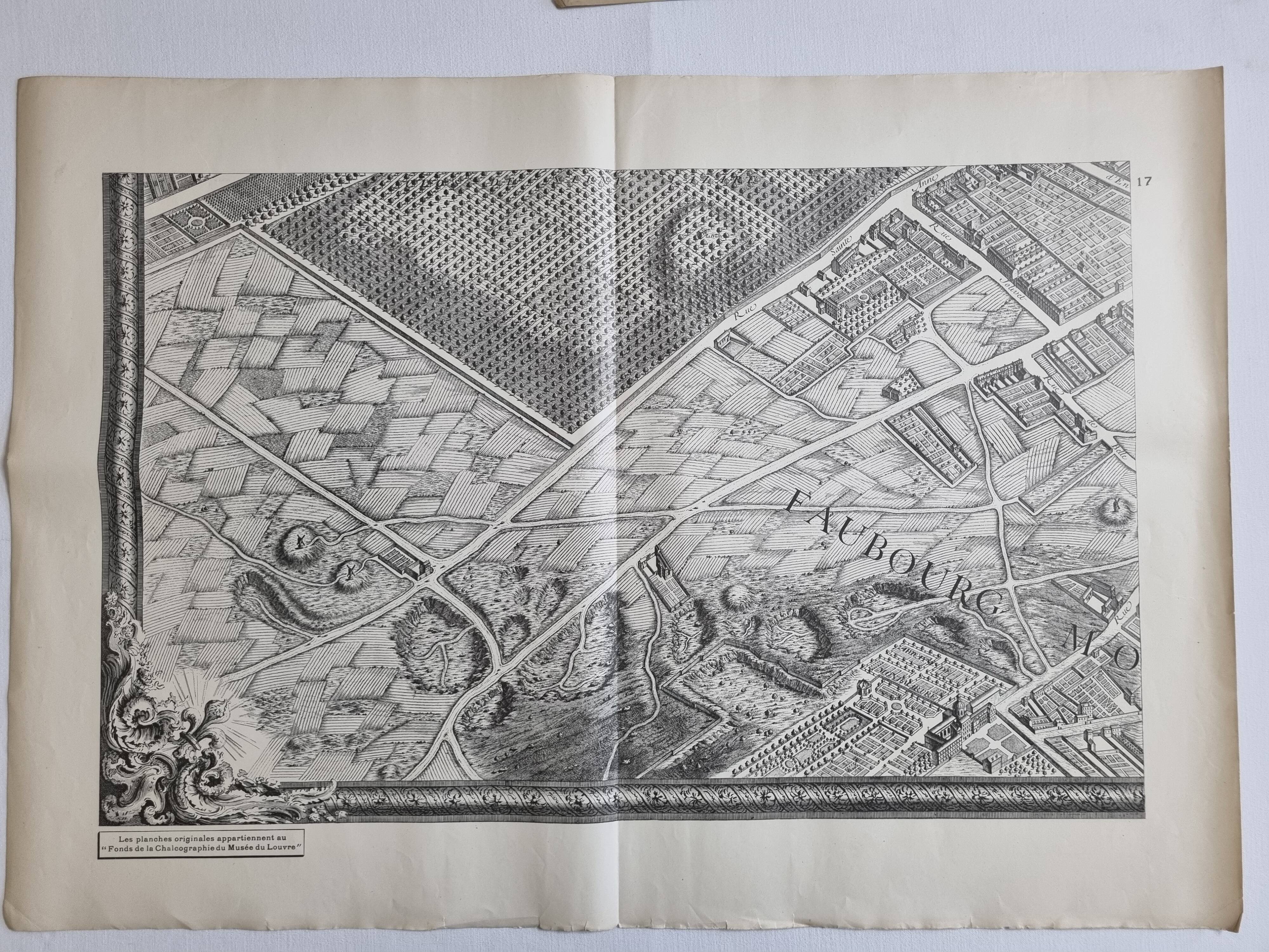 Plan of Paris in the eighteenth century in 20 plates after Turgot, 1900