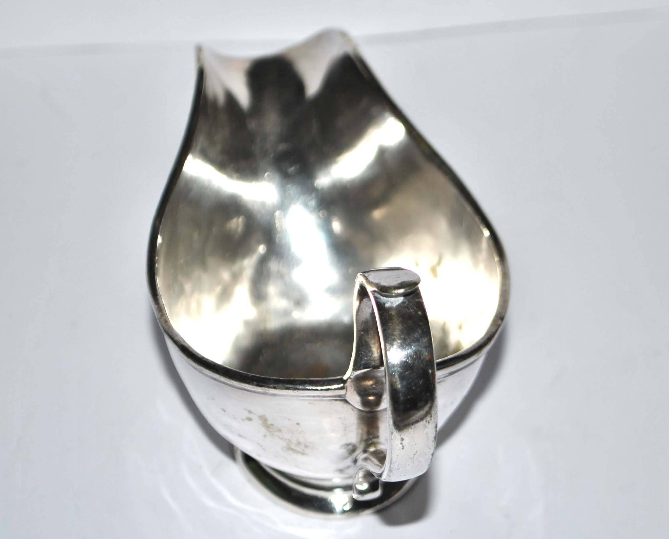 Saucière En Métal Argenté PEMJA - Qualité Orfèvre - Finition Brillante - Occasion