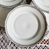 Set of 6 Sologne porcelain dessert plates