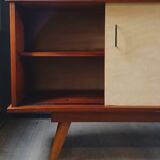 Sideboard with compass feet in wood and formica