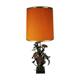 Lampe deco marguerittes métal vintage 70s