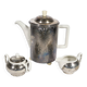 Art Deco Tea Set by Hutschenreuther with WMF Silver Plating, 1930s