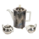 Art Deco Tea Set by Hutschenreuther with WMF Silver Plating, 1930s
