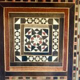 Oriental pedestal table (Syria) in micromozaic (bone, mother-of-pearl)