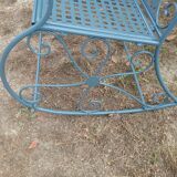 Large wrought iron rocking chair