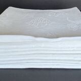 Set of 9 large damask napkins