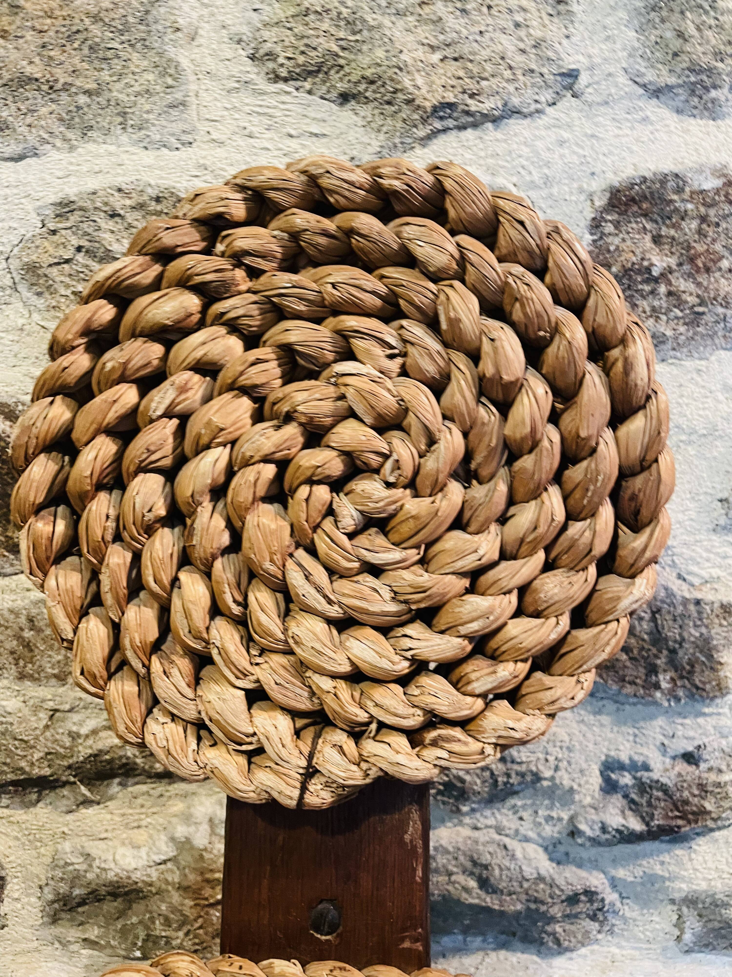 raffia and wood chair