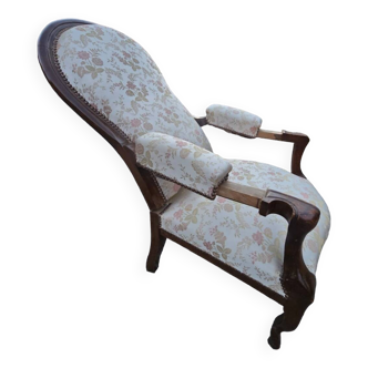 19th century Voltaire armchair with reclining backrest