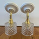 Pair of vintage glass globe wall sconces