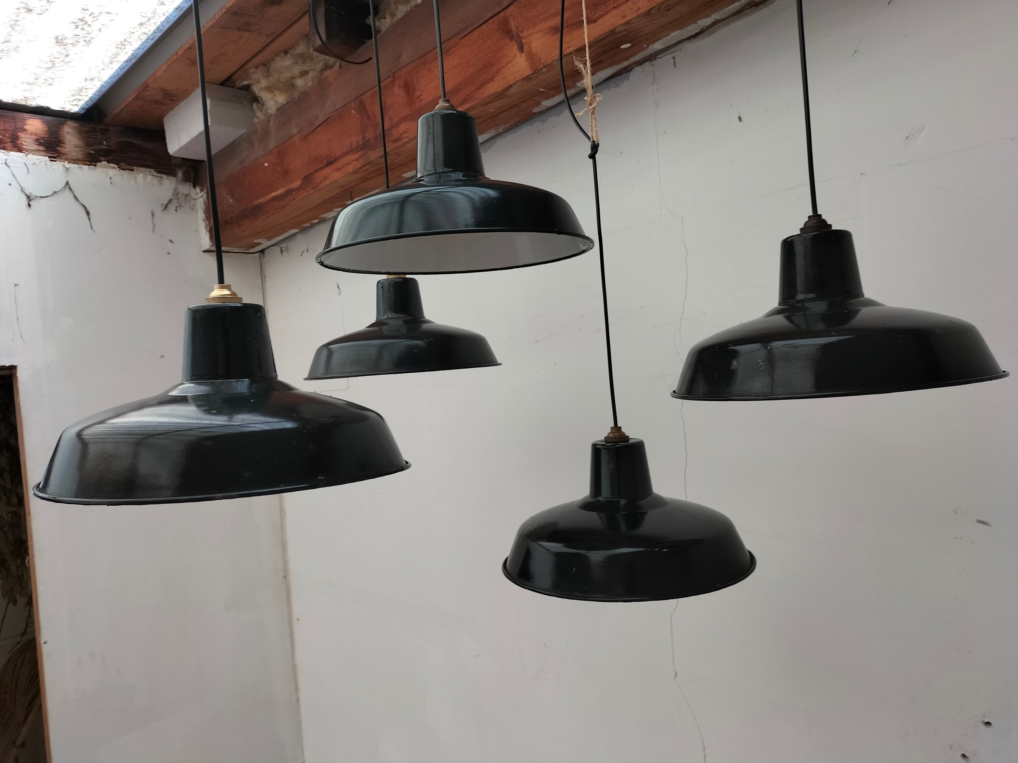 Set of 5 hanging lamps