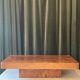 Vintage coffee table in elm magnifying glass