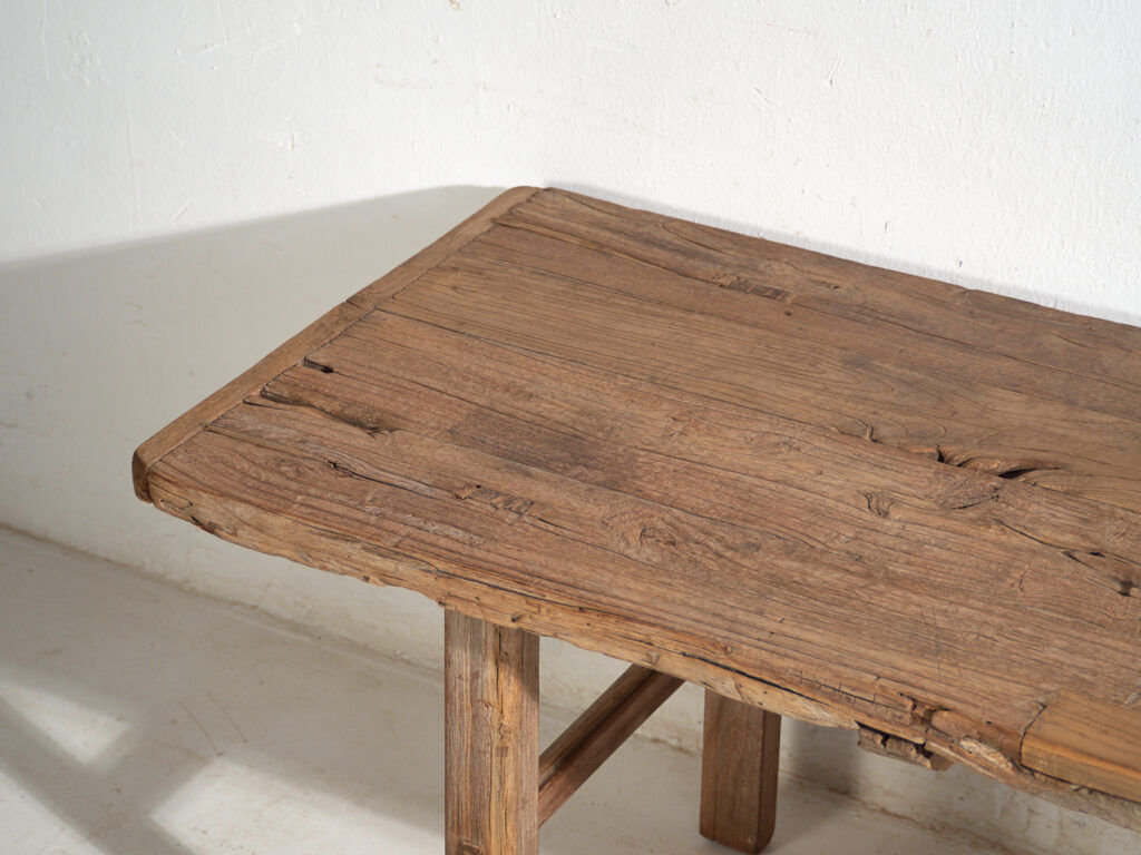 Antique solid wood bench table – Shandong, circa 1930