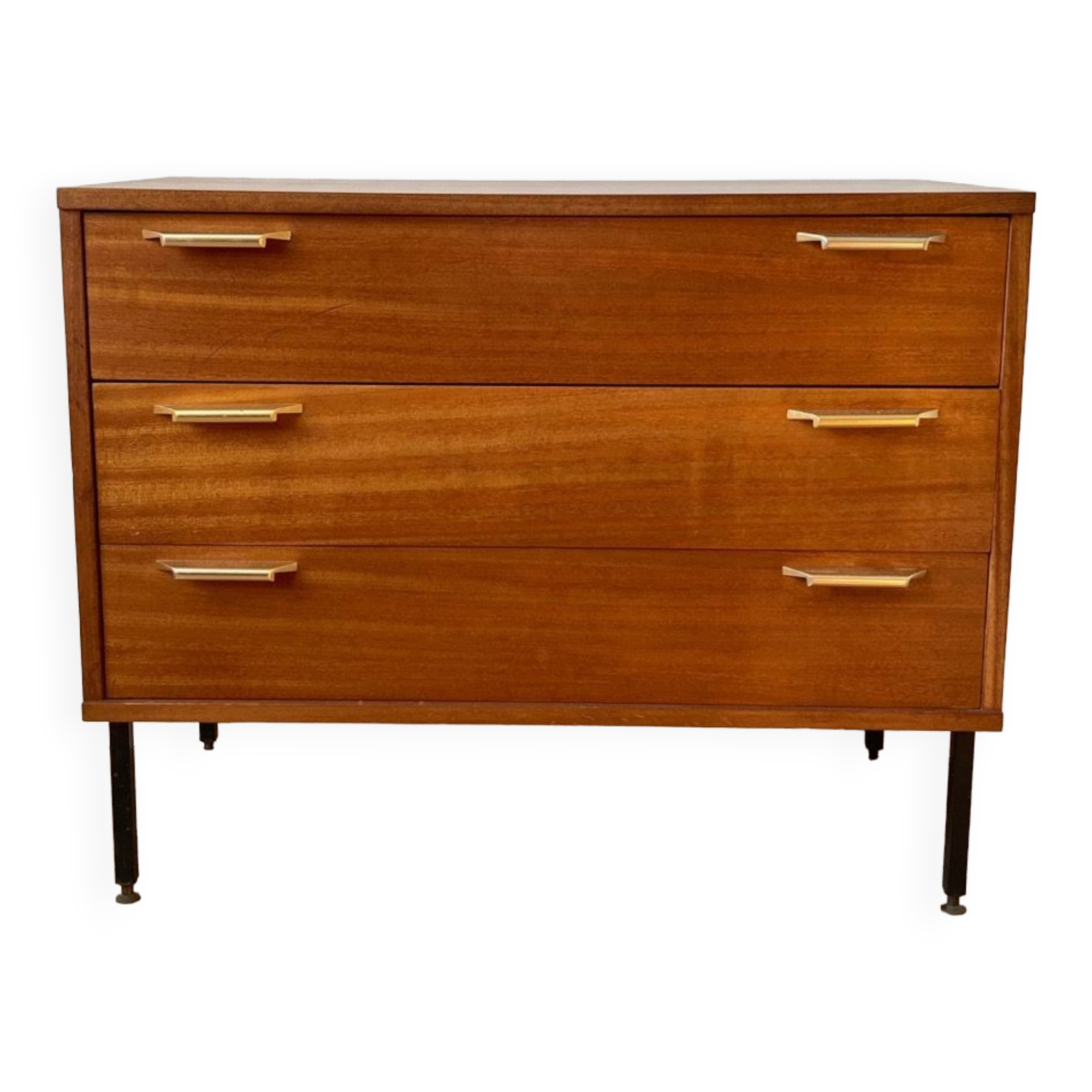 Vintage chest of drawers golden handles