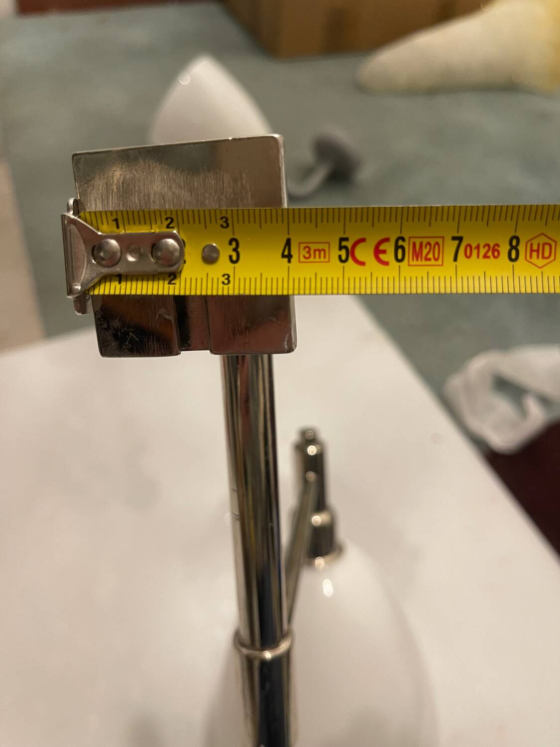 Large Opaline Glass Chrome Sconces Set of 2