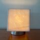 Vintage cube lamp in marble and chrome metal 70s