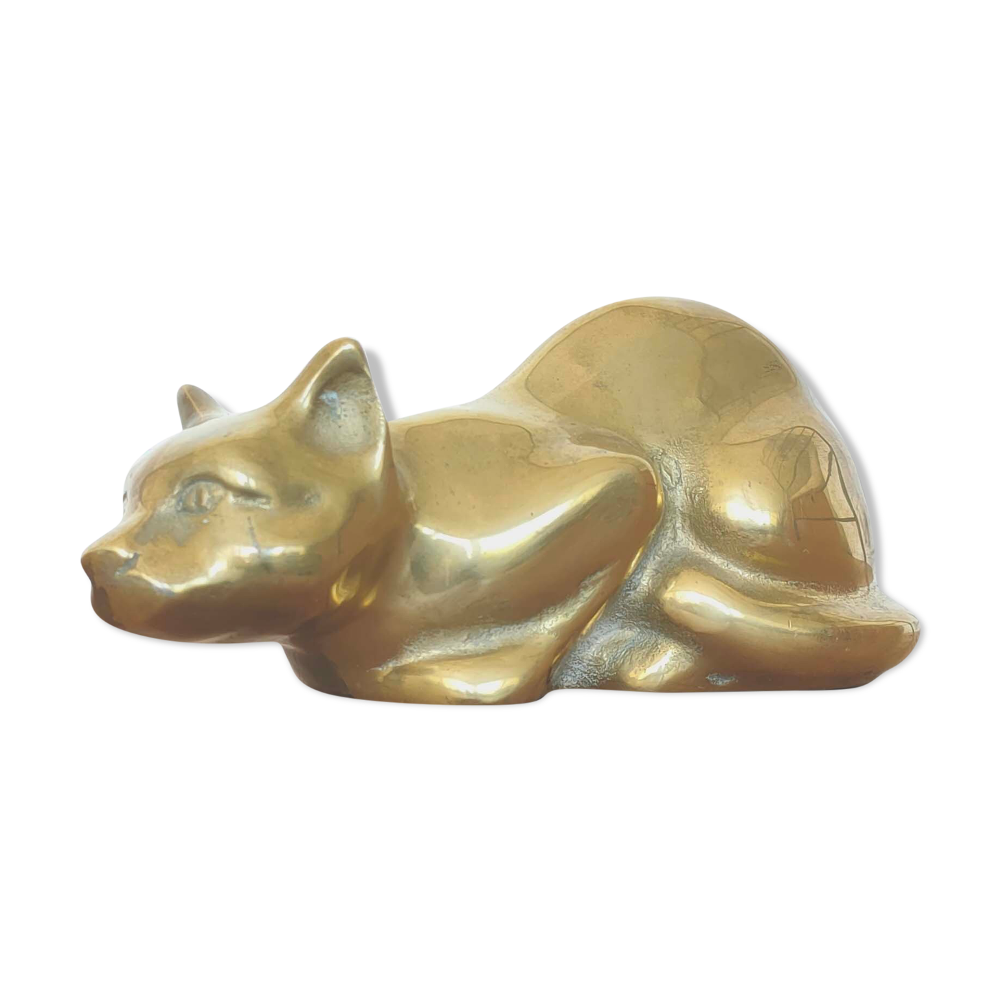 Brass cat 18cm