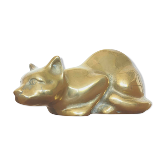 Brass cat 18cm
