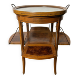 English tea table, with system, modular shelf and removable top, 1920