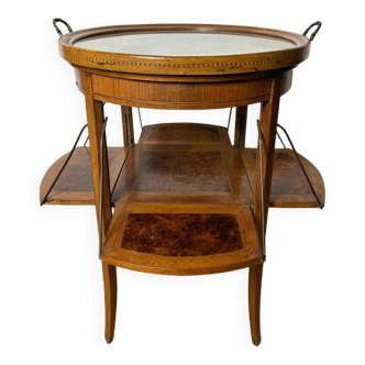 English tea table, with system, modular shelf and removable top, 1920
