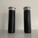 Set of 2 chrome floor ashtrays, 1960s, Germany