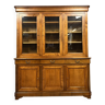 Vintage Louis Philippe style bookcase in solid walnut