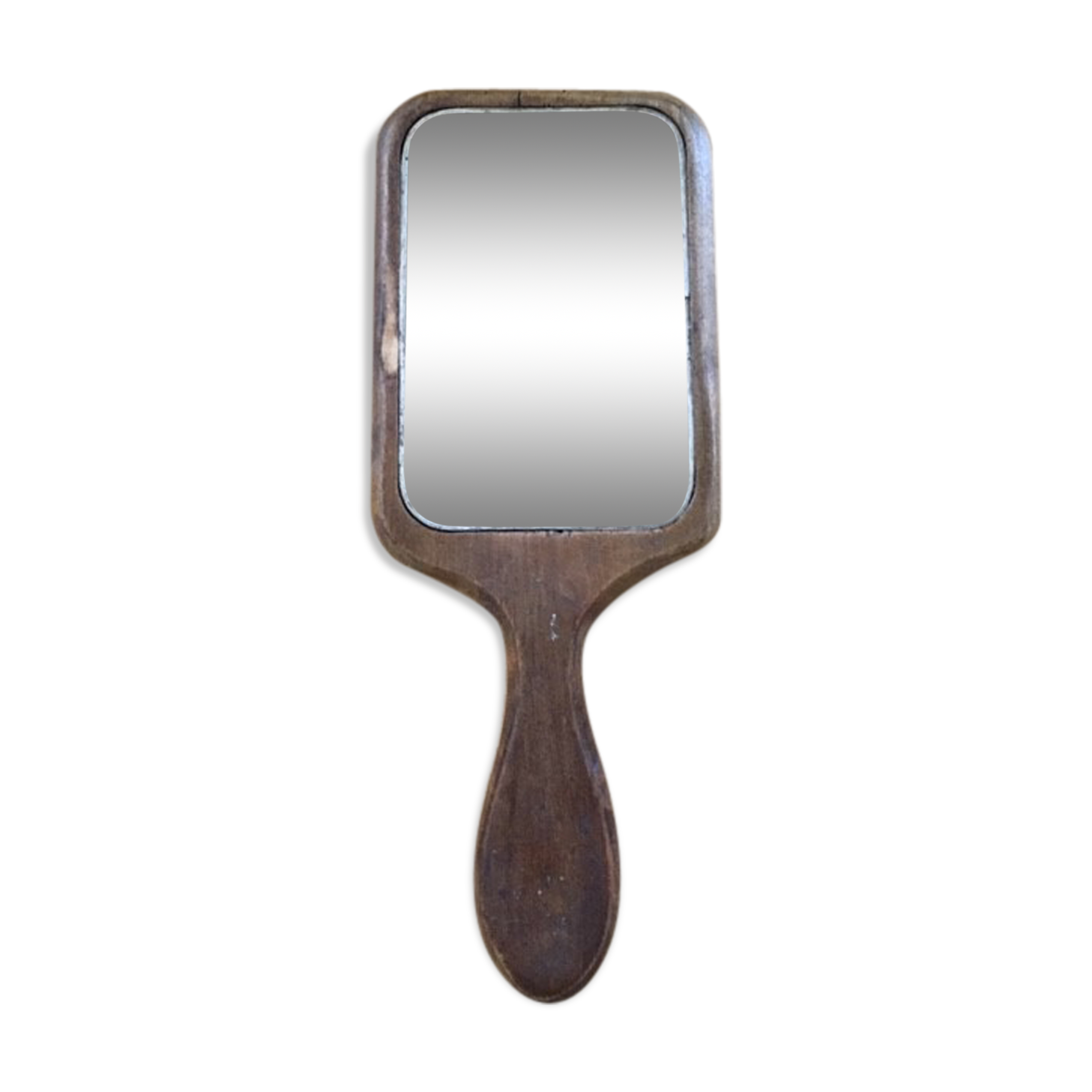Beveled wooden mirror 10x24cm