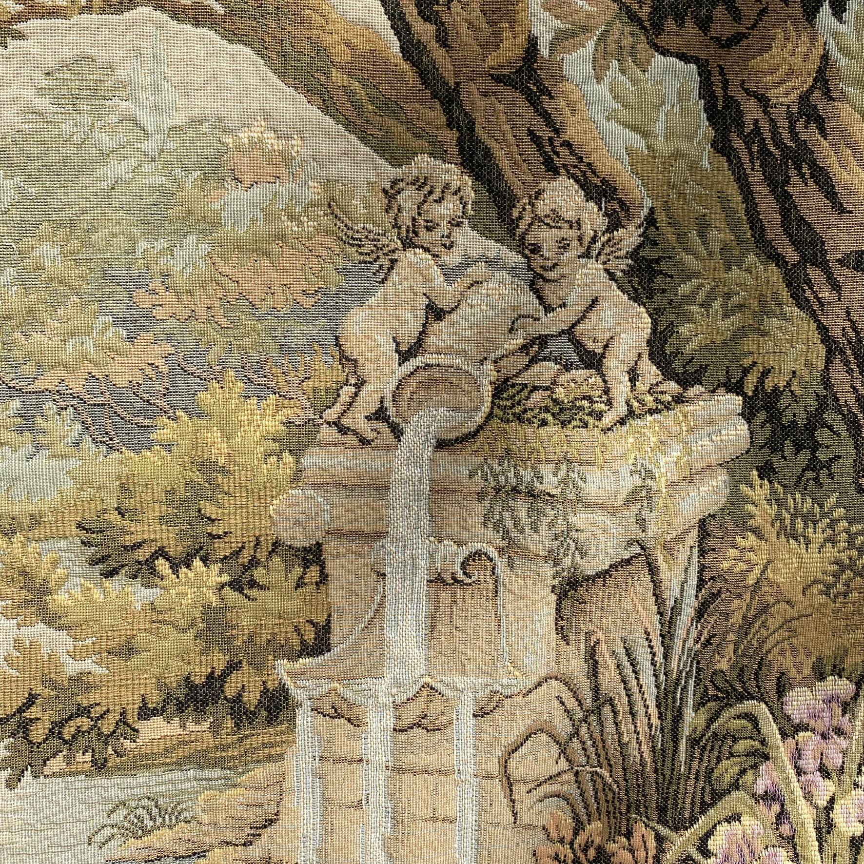 Tapisserie murale romantique "Jardin d'Amour", Franklin Mint, France