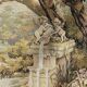 Tapisserie murale romantique "Jardin d'Amour", Franklin Mint, France