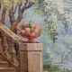 Tableau huile sur toile représentant une scène romantique
