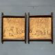 Set of two antique framed gobelins from France from the 19th century