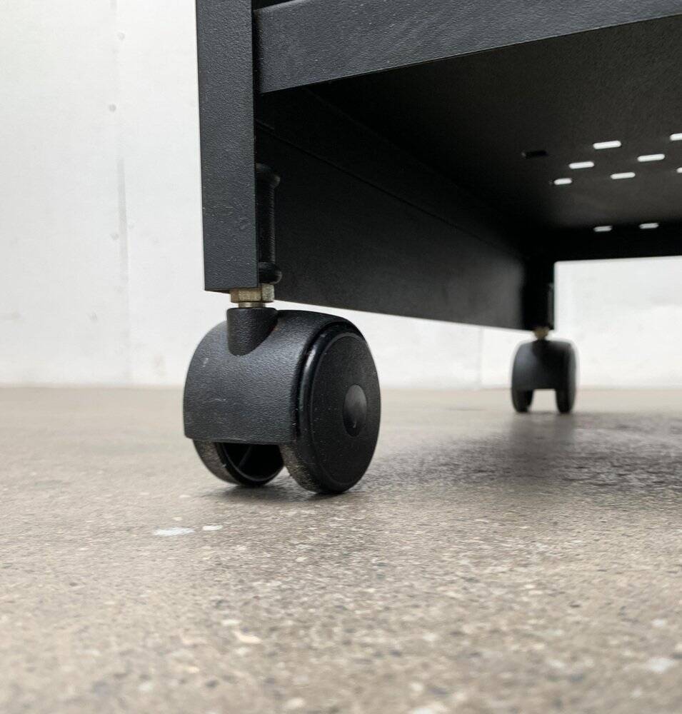 Postmodern perforated metal service trolley, 1980s