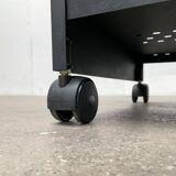 Postmodern perforated metal service trolley, 1980s