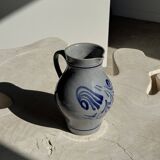 Large blue West Germany pitcher