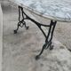 Antique cast iron and marble bistro restaurant table - 1.40m