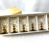 6 shot shot shot glasses in smoked glass in Breizistal Luxe box
