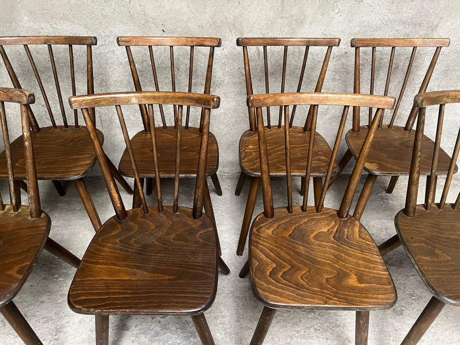 Series of 17 Fanette bistro chairs 1960 tapiovaara style