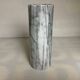 Roll vase in grey and white marble