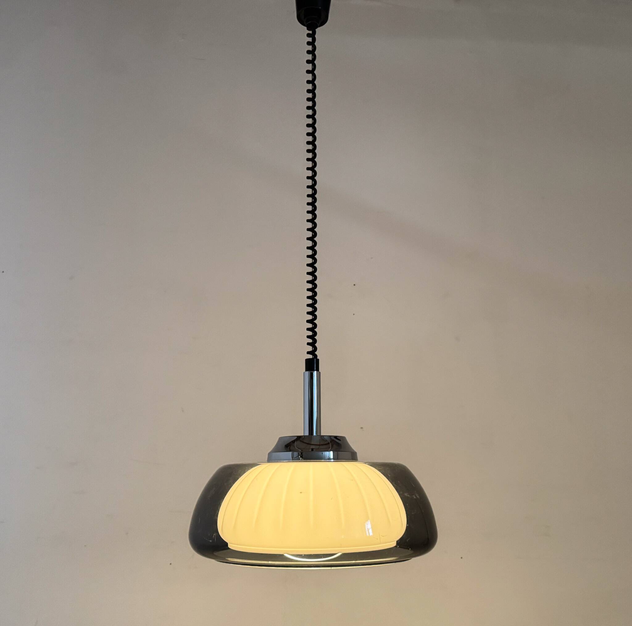 Mid-Century Space Age Adjustable Pendant Light, Italy