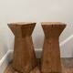 Raw wood side table