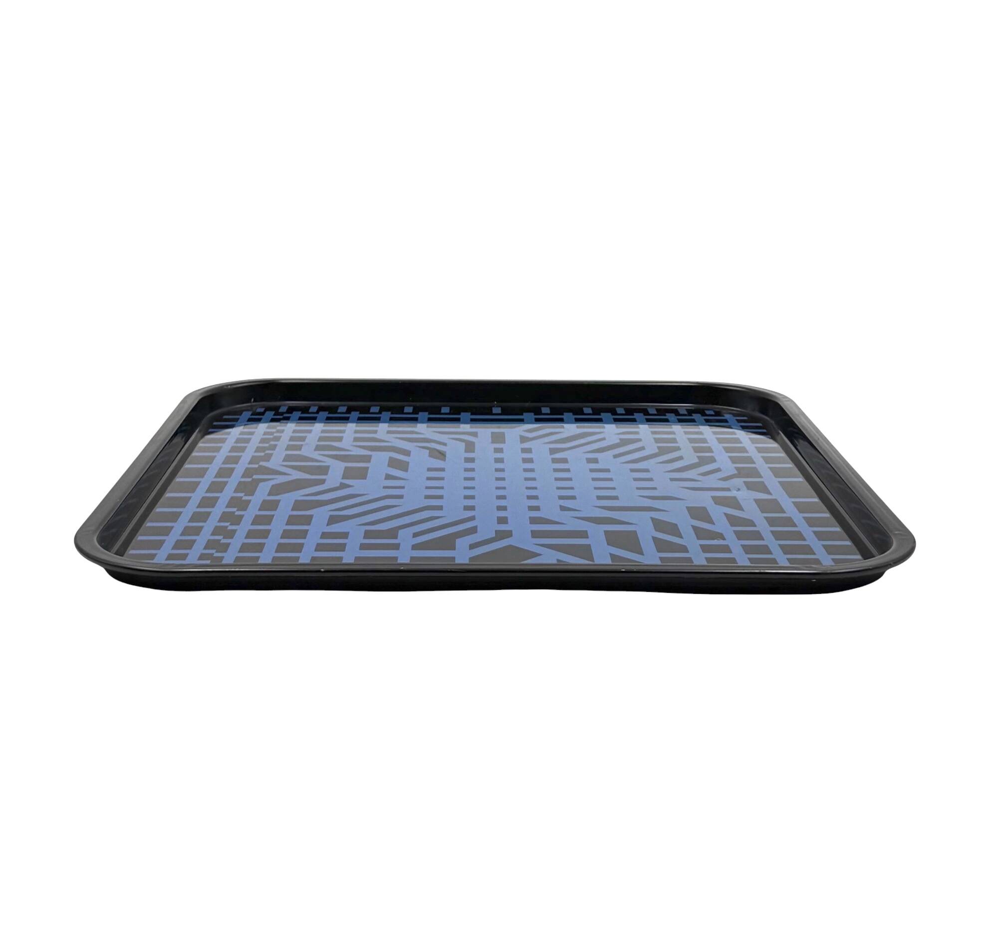 Victor Vasarely, Space age Op art metal tray, Limited edition Metalgraf Ita